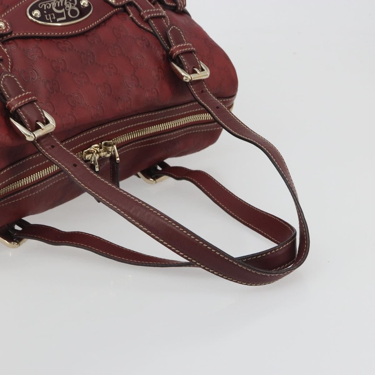 Gucci 85th Anniversary Boston Guccissima Leather, Red, Leather, Shoulder Bag