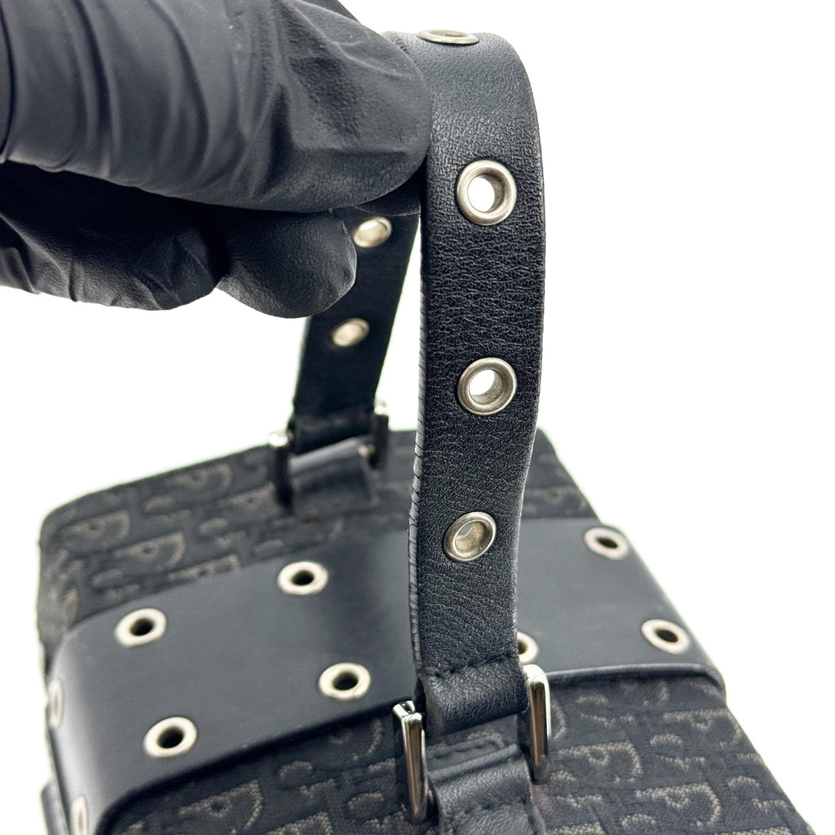 Christian Dior Trotter Canvas, Black, Canvas, Handbag