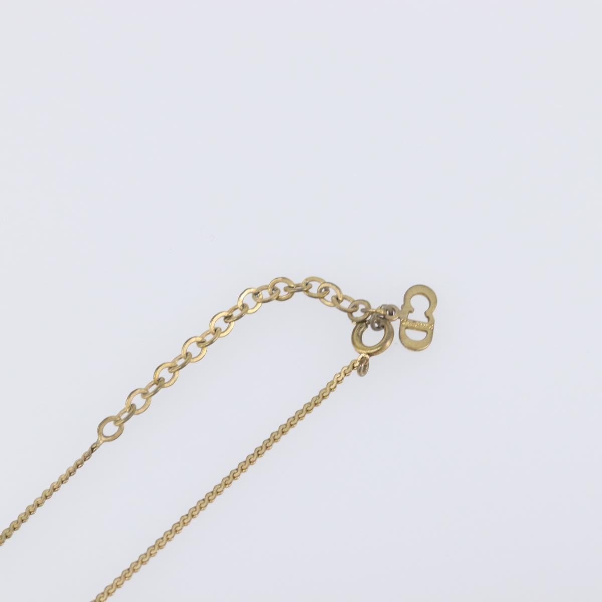 Christian Dior Vintage CD Pendant Metal with Crystals, Gold, Metal, Necklace