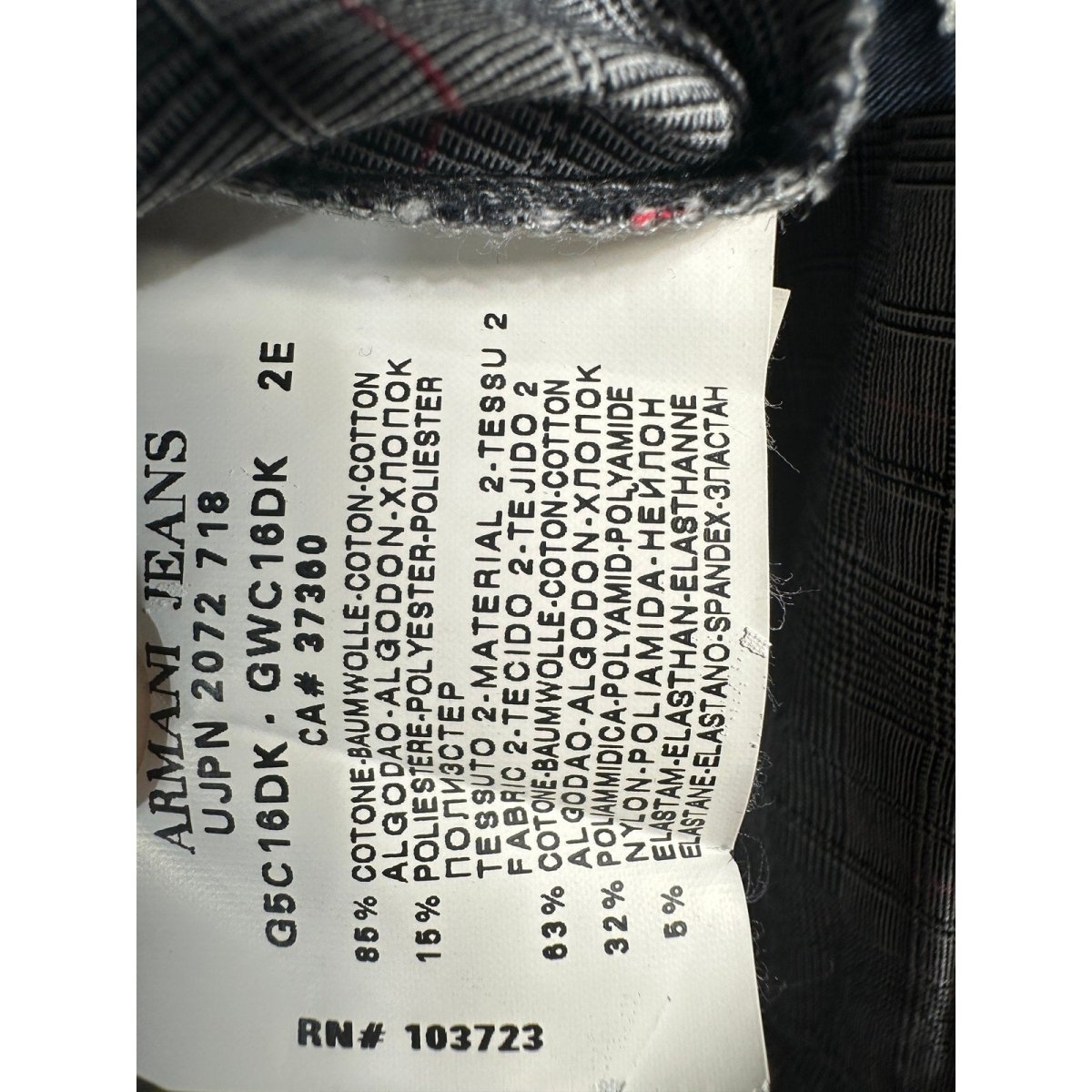 ARMANI JEANS Check Button Down Shirt - Brandsamsara