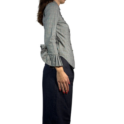 ARMANI JEANS Check Button Down Shirt - Brandsamsara