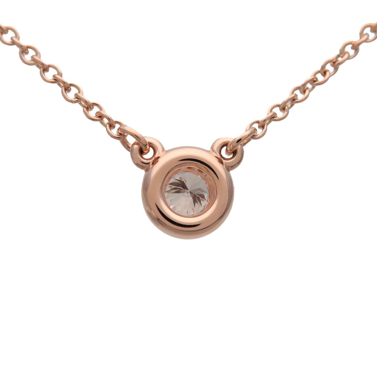 Tiffany & Co. Elsa Peretti Diamonds By The Yard Pendant 18K Rose Gold with Diamond, Gold, Rose Gold, Necklace