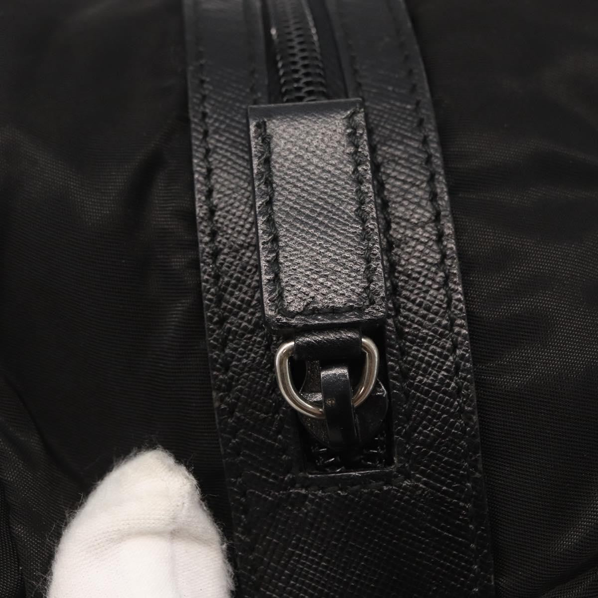 Prada Logo Pouch Nylon, Black, Nylon, Clutch