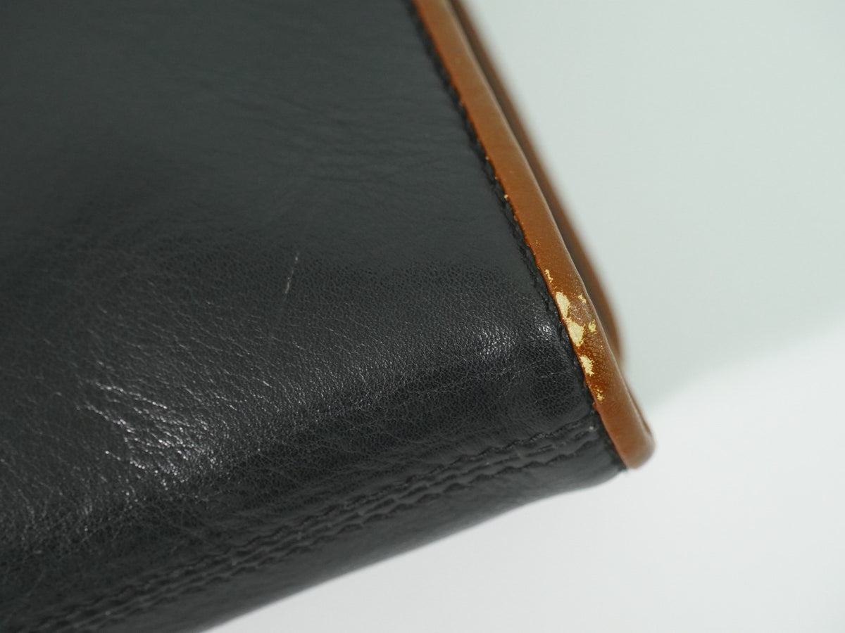 Celine Flap Shoulder Leather, Black, Leather, Shoulder Bag
