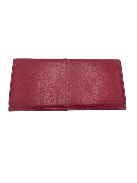 Burberry Porter Wallet Glitter Patent, Red, Leather, Wallet