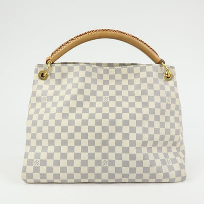 Louis Vuitton Artsy Damier, White, Canvas, Handbag