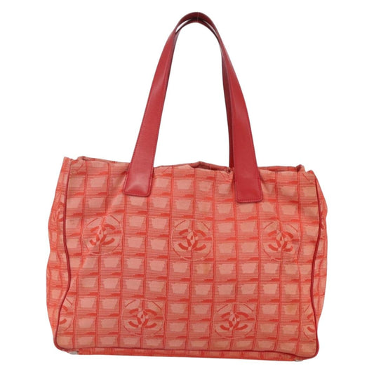Chanel Travel Line Tote Nylon, RED, NYLON, Tote bag