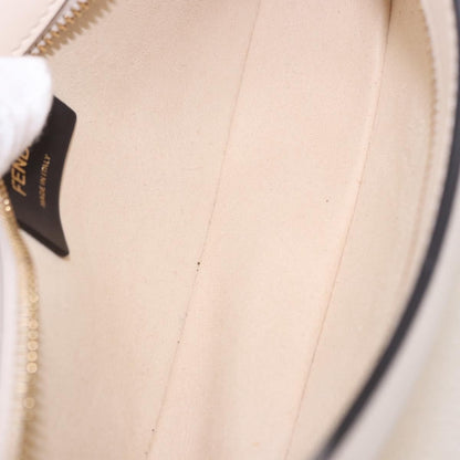 Fendi O'Lock Swing Leather with Fur, White, Leather, Shoulder Bag