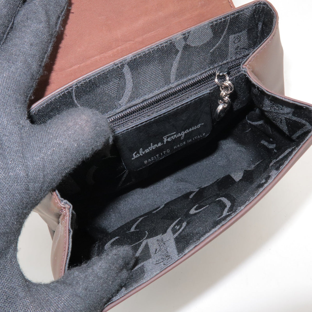 Salvatore Ferragamo Vara Leather, Brown, Leather, Tote Bag