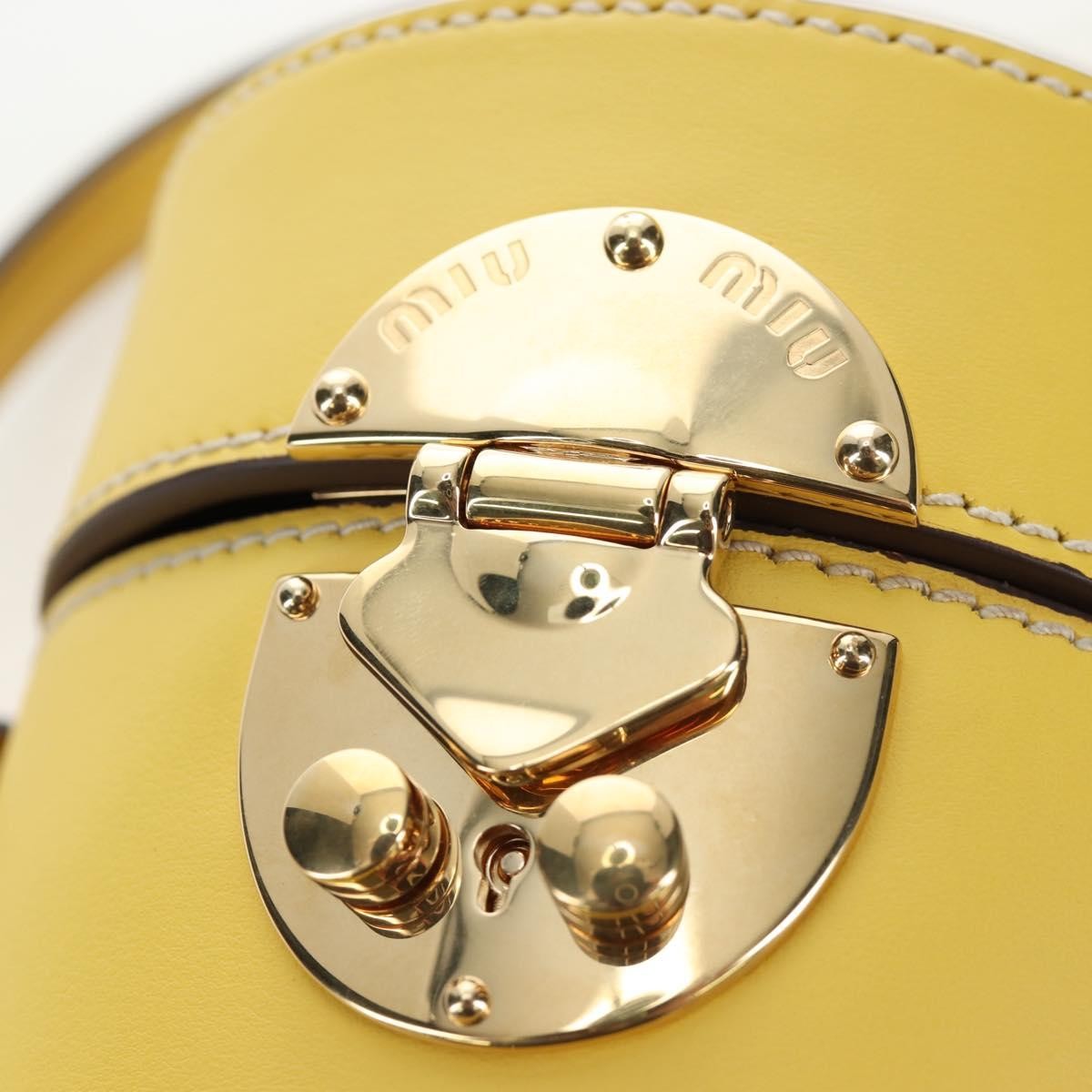 Miu Miu Vintage Leather, Yellow, Leather, Handbag