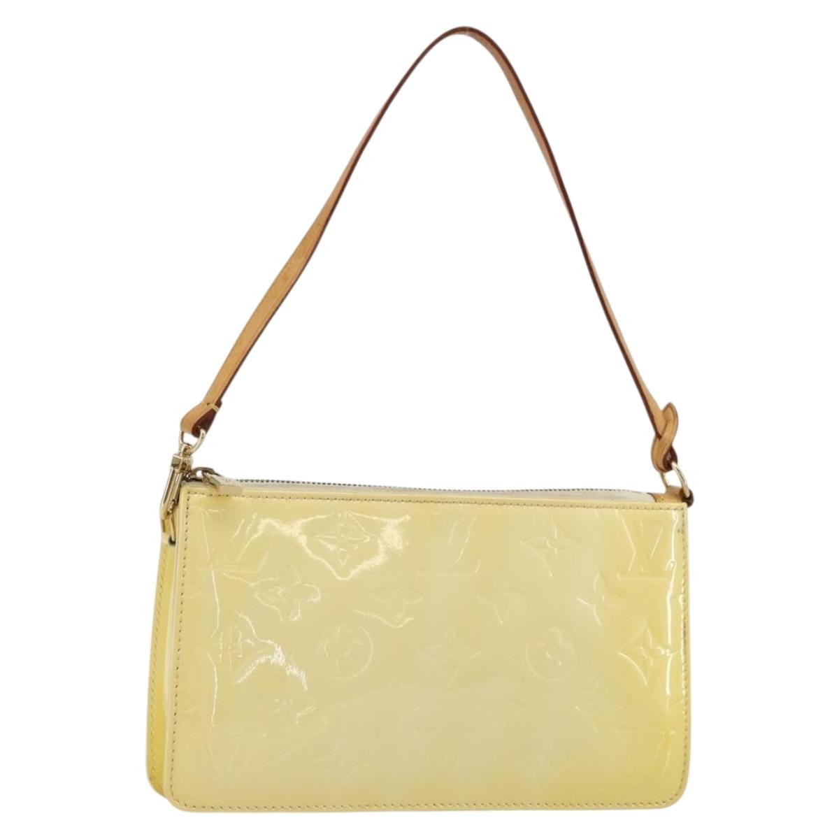 Louis Vuitton Lexington Pochette Monogram Vernis, Beige, Patent Leather, Clutch
