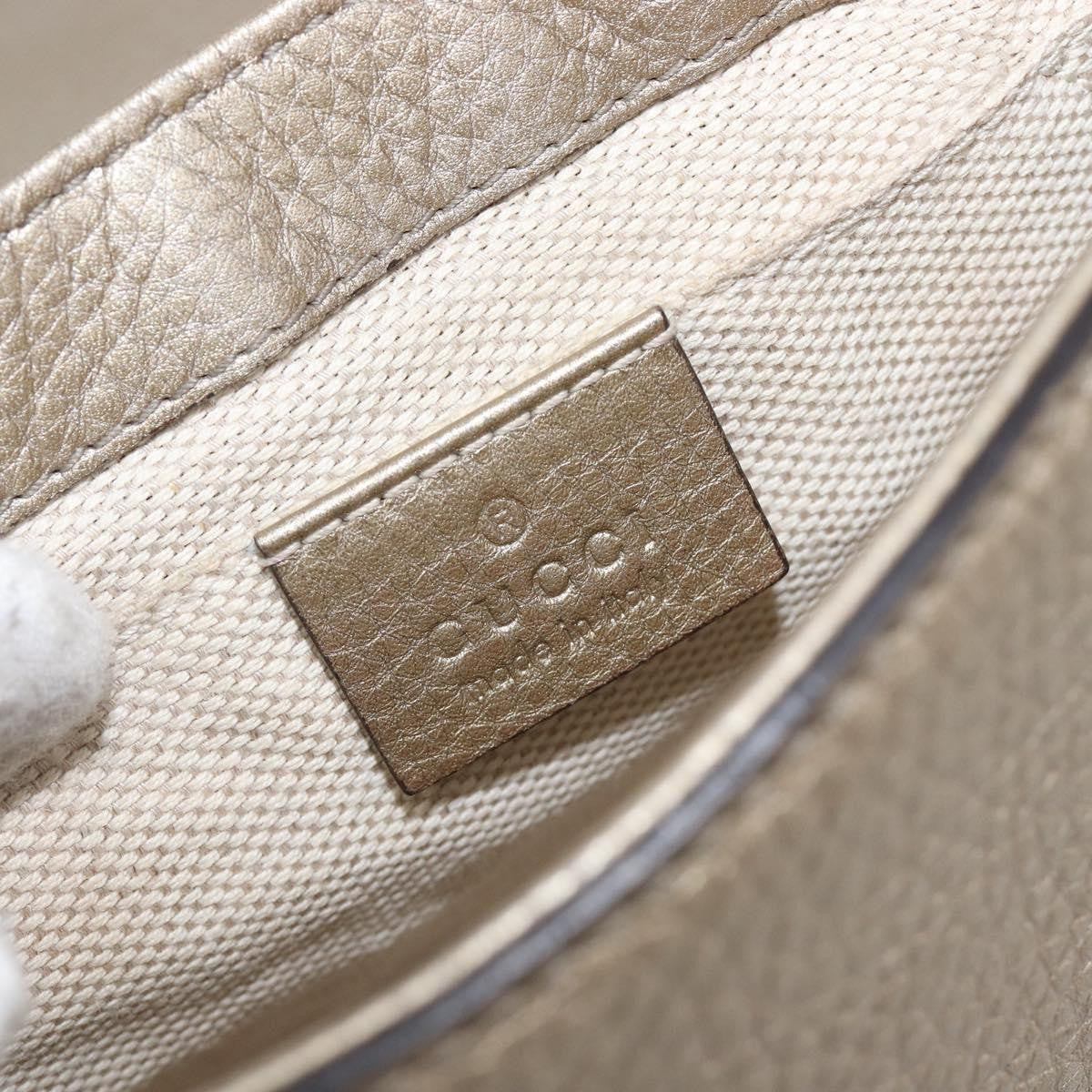 Gucci Soho Chain Leather, Gold, Leather, Crossbody Bag