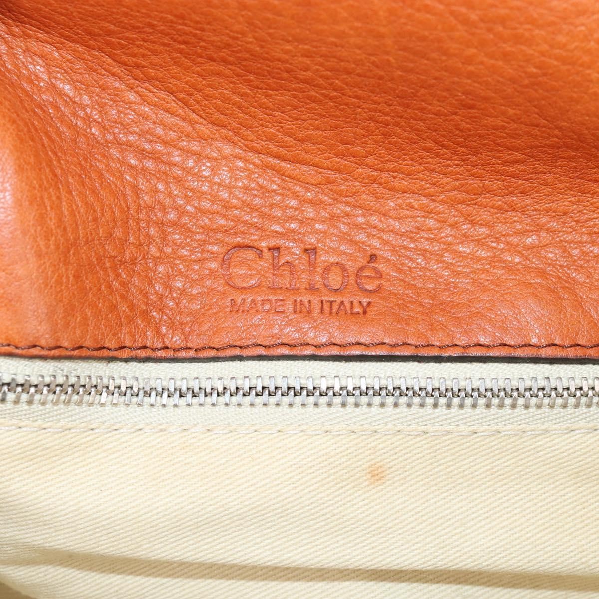 Chloe Paddington Lock Leather, Orange, Leather, Handbag