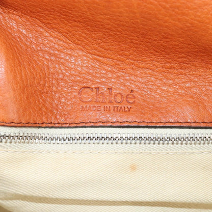 Chloe Paddington Lock Leather, Orange, Leather, Handbag