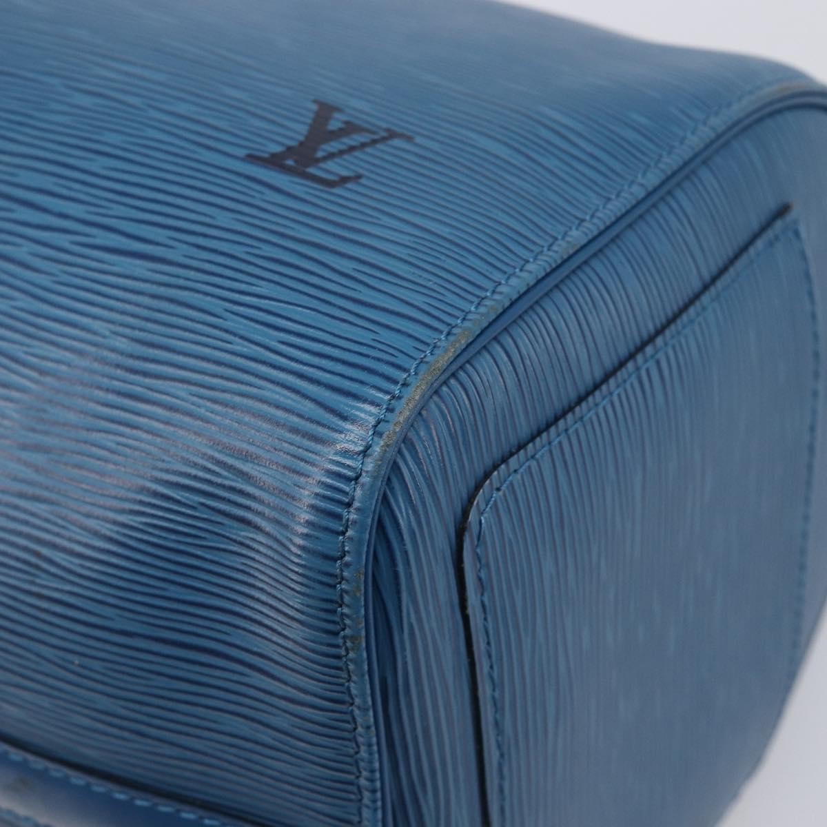 Louis Vuitton Speedy Epi Leather, Blue, Leather, Handbag