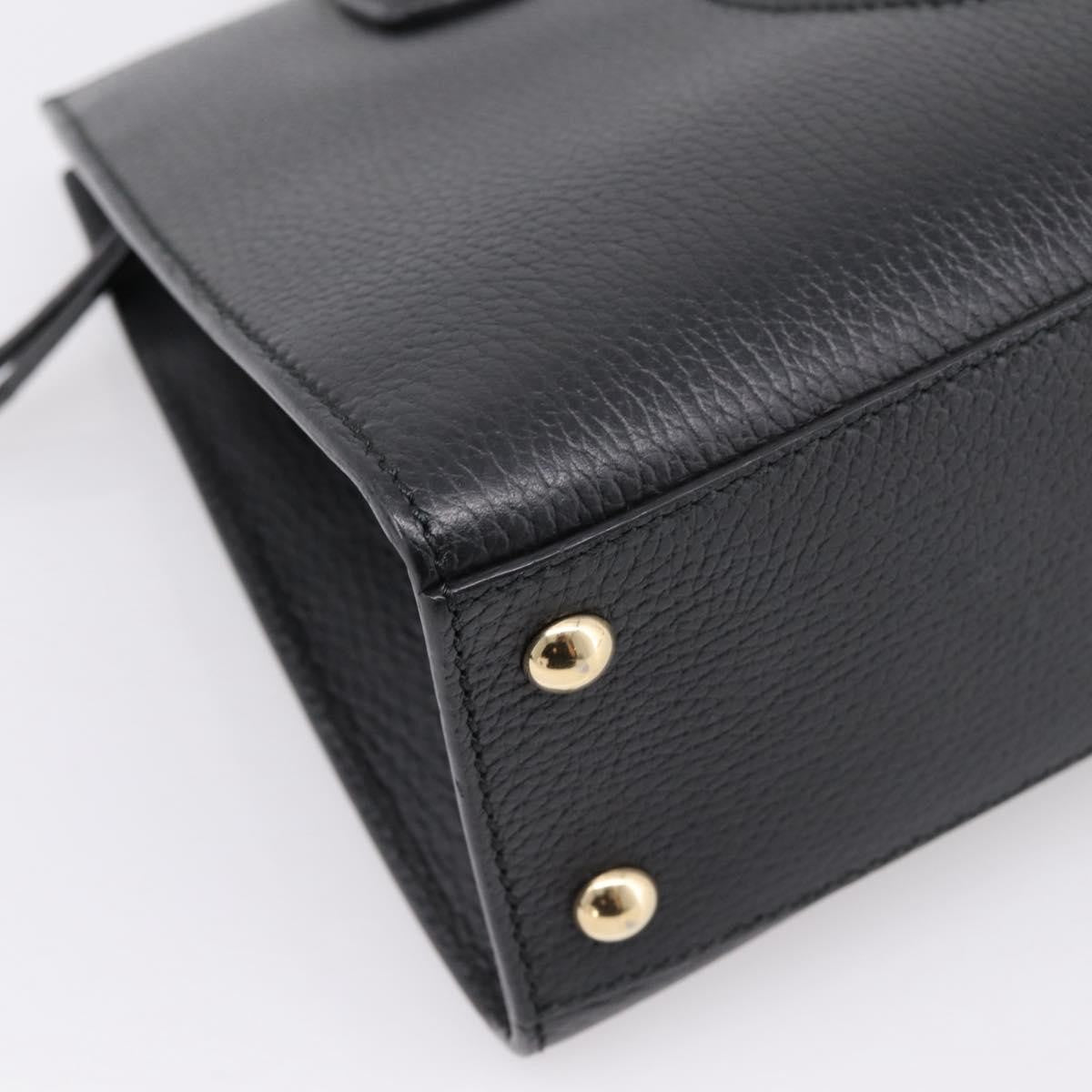 Gucci Soho Convertible Top Handle Satchel Leather, Black, Leather, Handbag