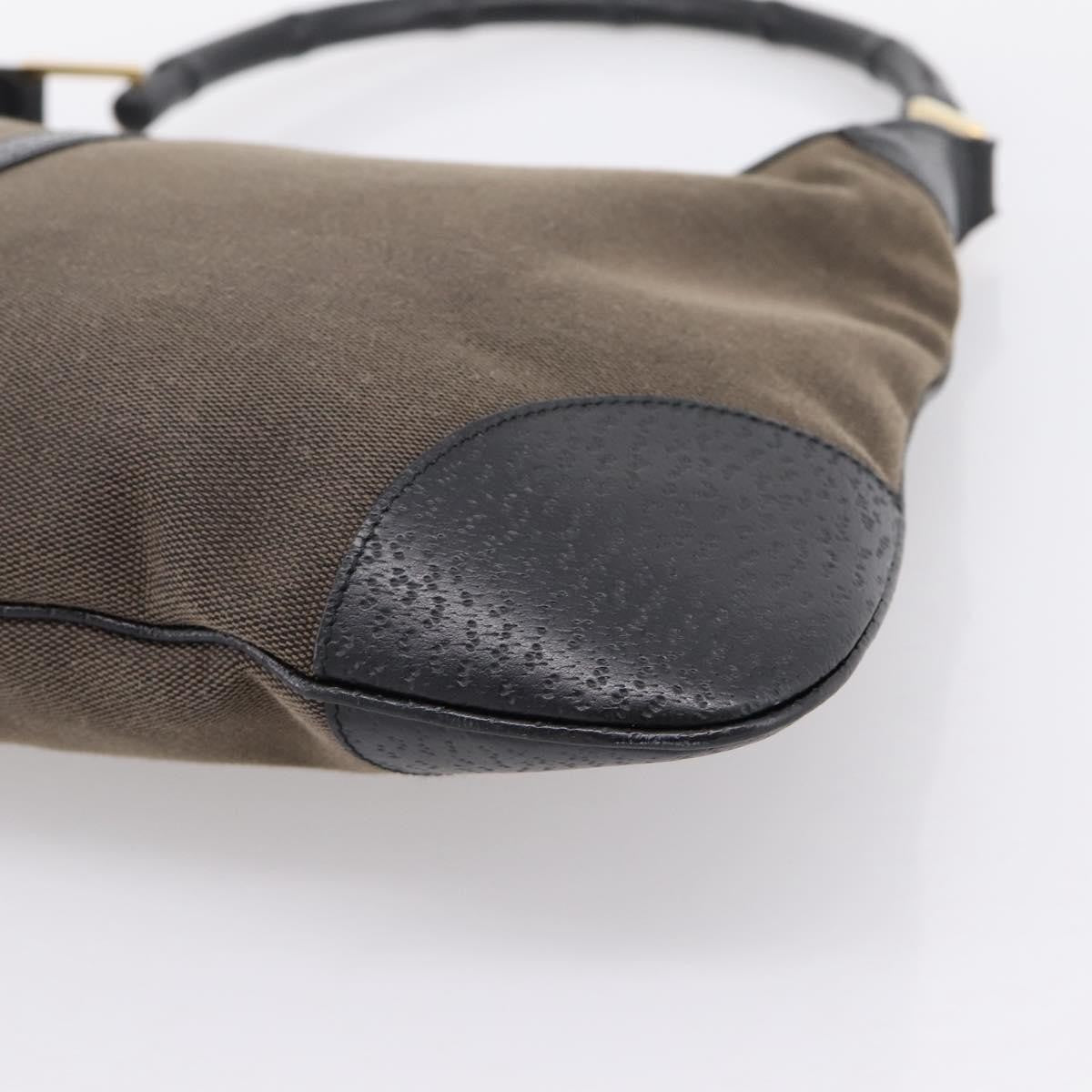 Gucci Bamboo Jackie Leather, Brown, Canvas, Handbag