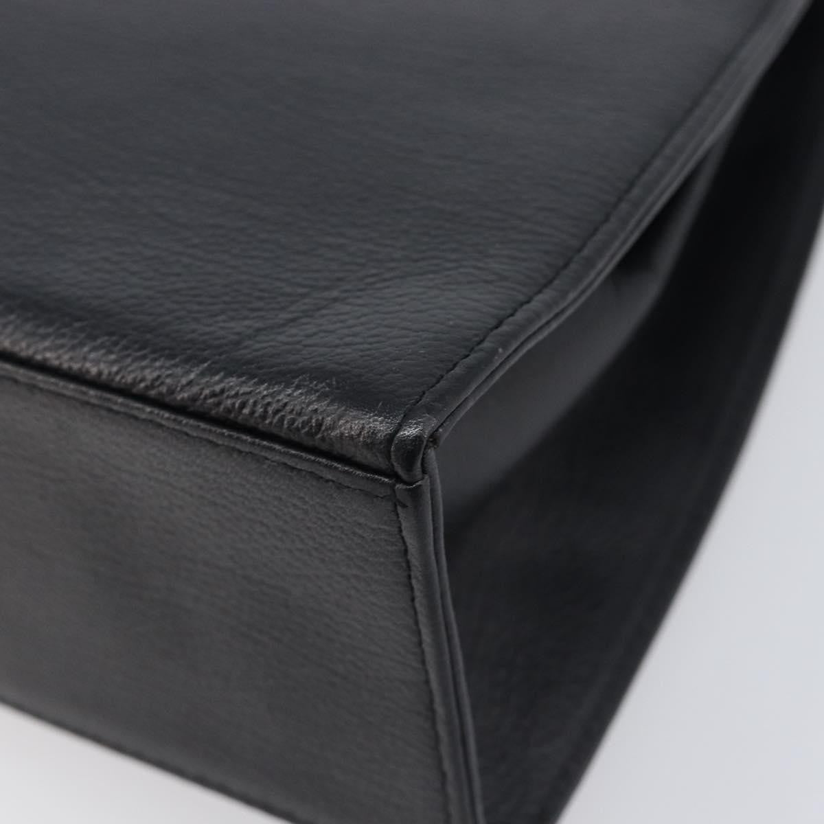 Saint Laurent Vintage Flap Top Handle Bag Caviar Leather, Black, Leather, Handbag