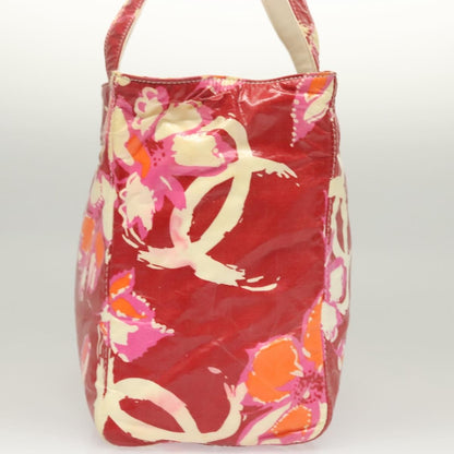 Chanel Vintage Floral Tote Patent leather, Red, Patent Leather, Tote Bag