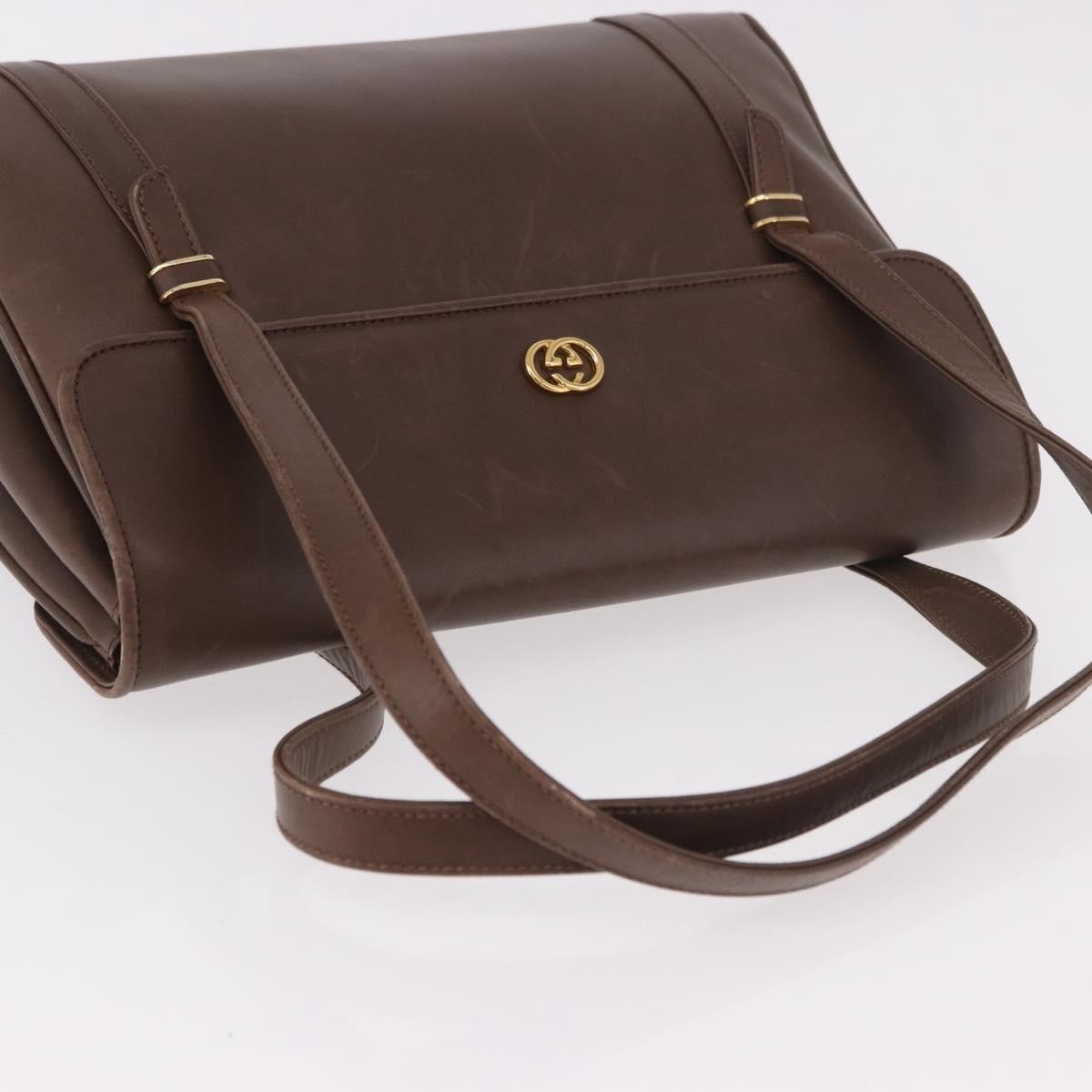 Gucci Vintage Leather, Brown, Leather, Tote Bag