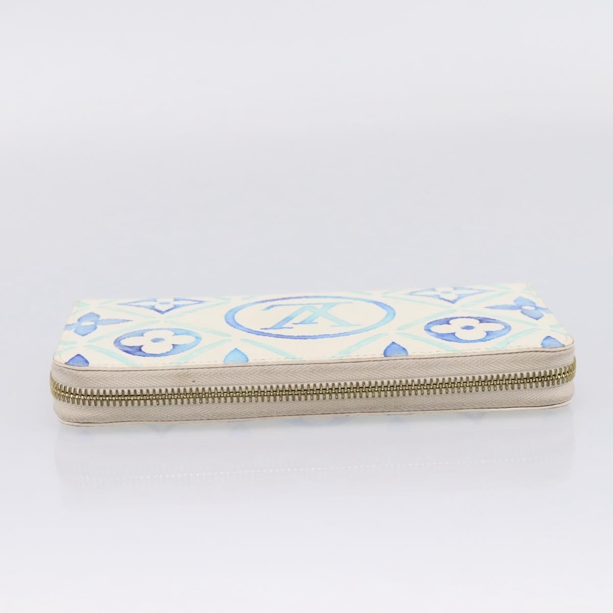 Louis Vuitton Zippy By The Pool Monogram Tile Canvas, Blue, Canvas, Wallet