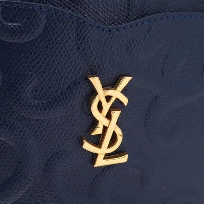 Saint Laurent Overseas Leather, Navy, Leather, Tote Bag
