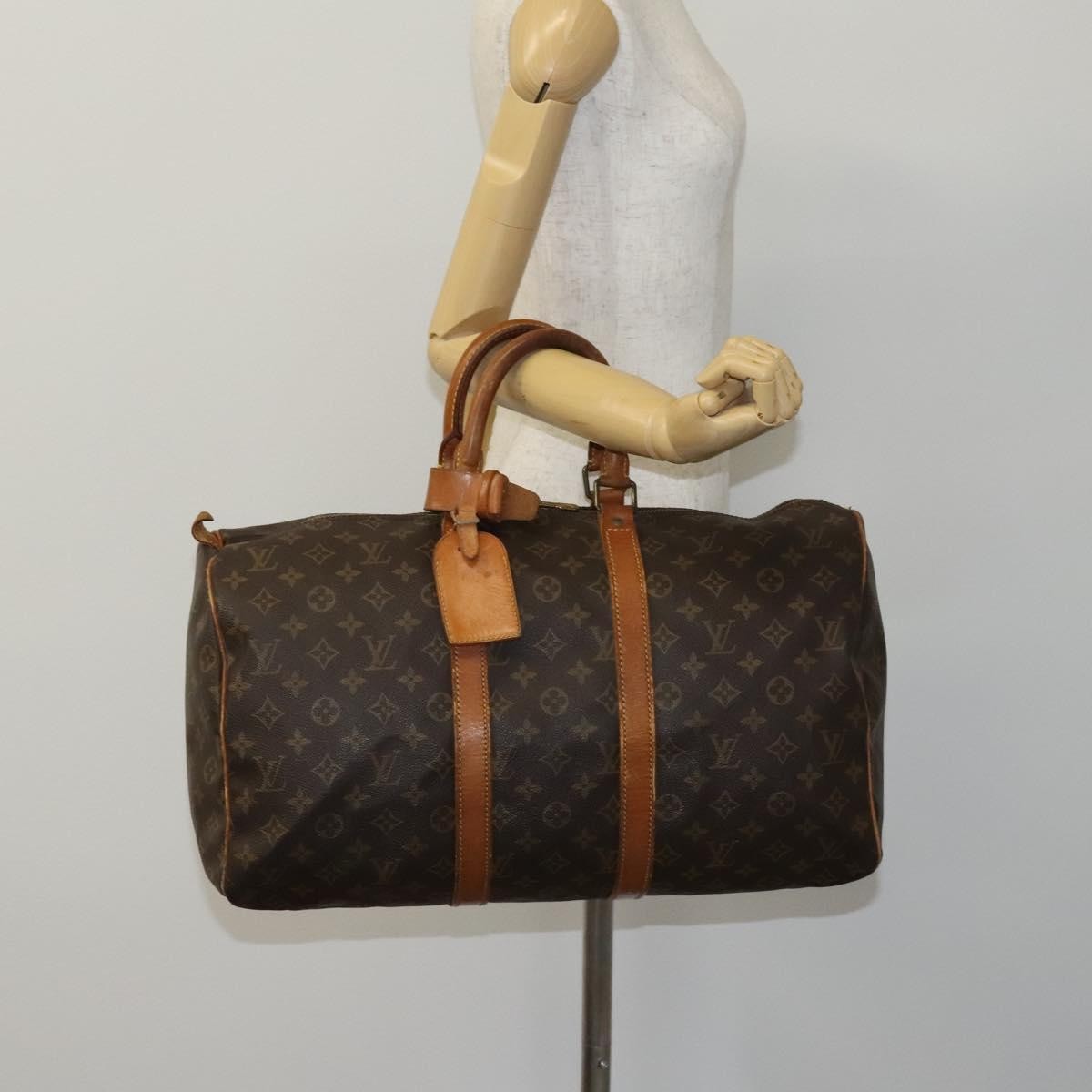Louis Vuitton Keepall Monogram Canvas, Brown, Canvas, Travel Bag