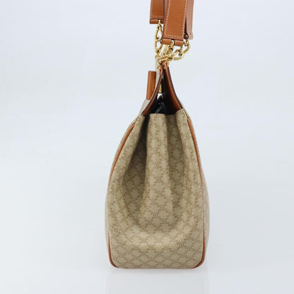 Celine Vintage Macadam Shopper Coated Canvas, Beige, Canvas, Tote Bag