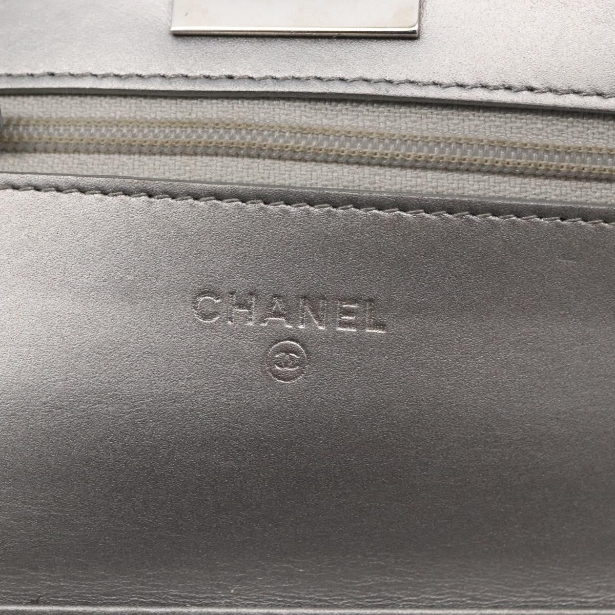 Chanel Reissue 2.55 Wallet on Chain Quilted Lambskin, Silver, Leather, Crossbody Bag