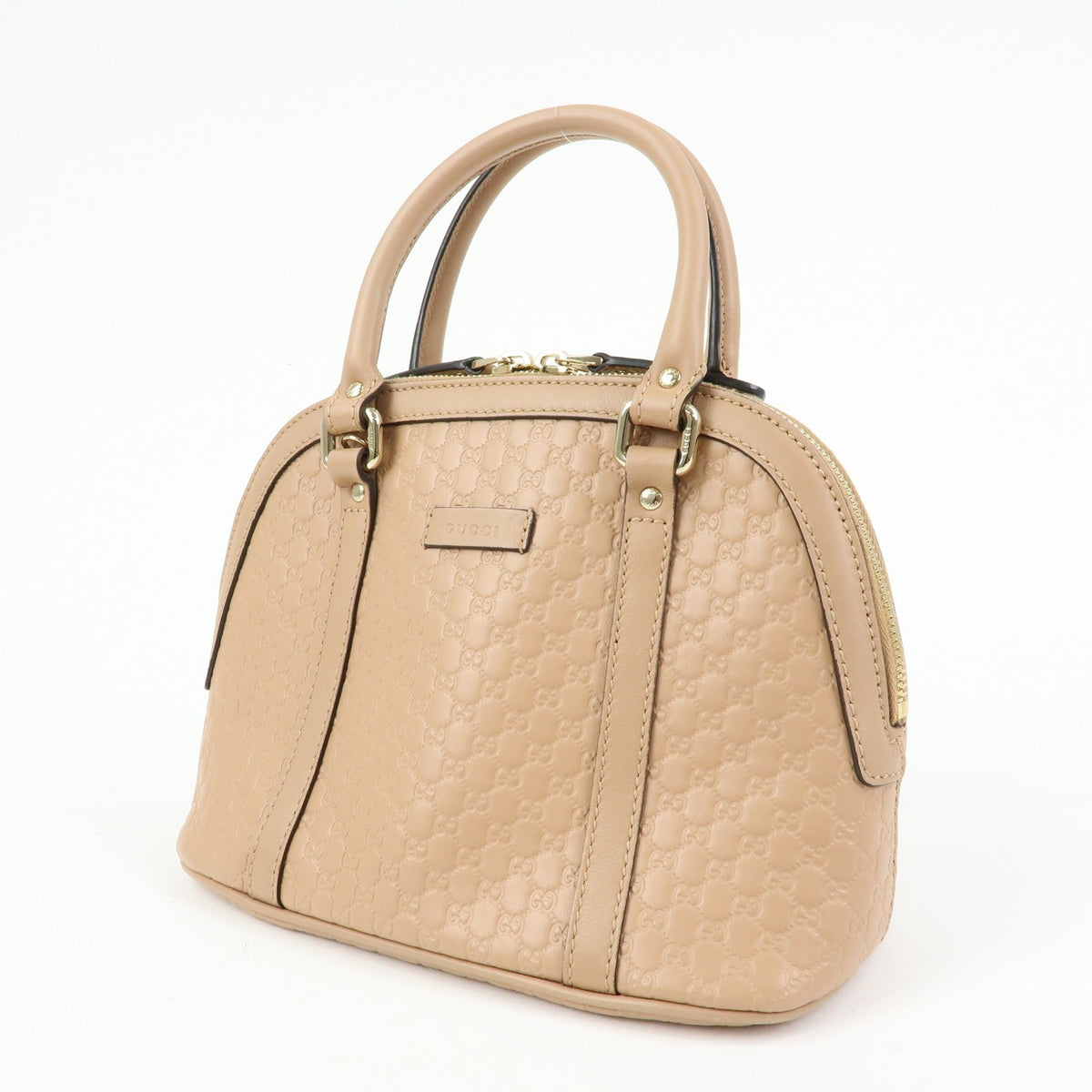 Gucci Convertible Dome Satchel Microguccissima Leather, Beige, Leather, Handbag