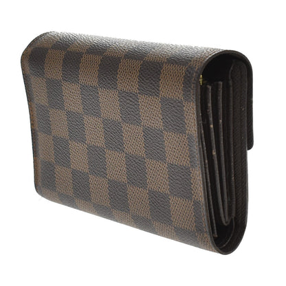 Louis Vuitton Alexandra Damier, Brown, Canvas, Wallet