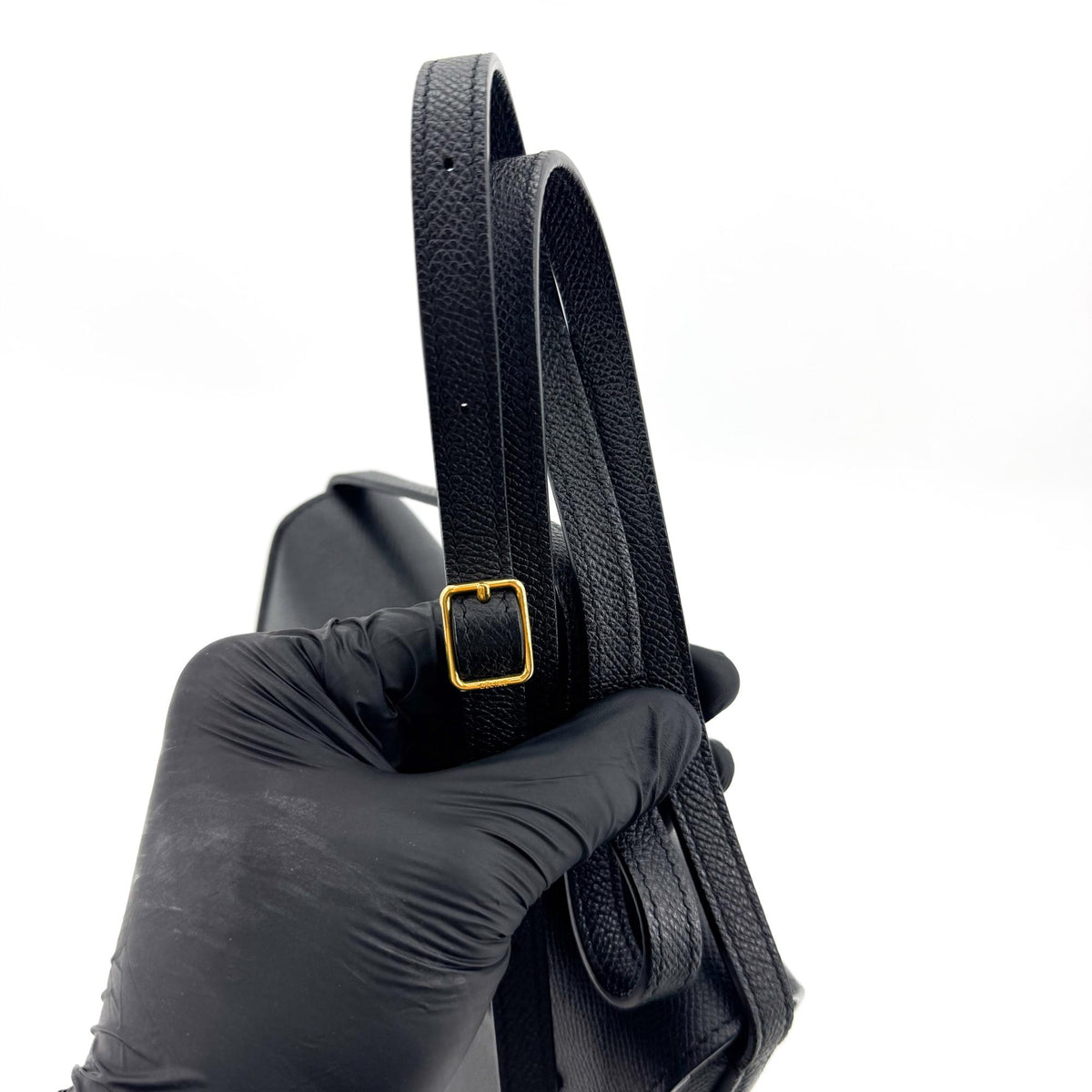 Celine Trotteur Calfskin, Black, Leather, Crossbody Bag
