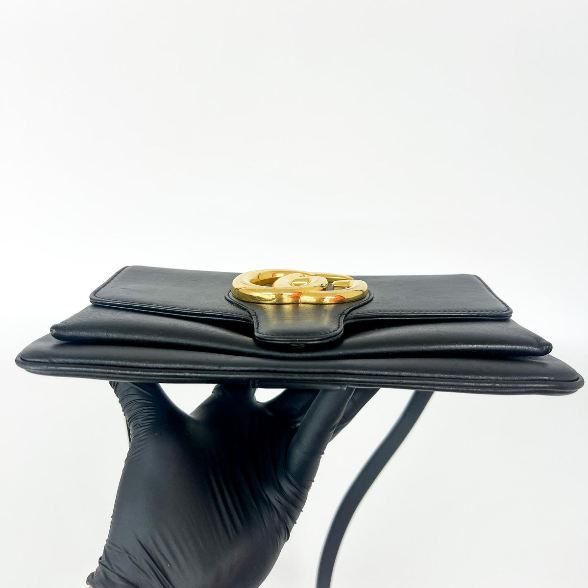 Gucci Arli Leather, Black, Leather, Shoulder Bag