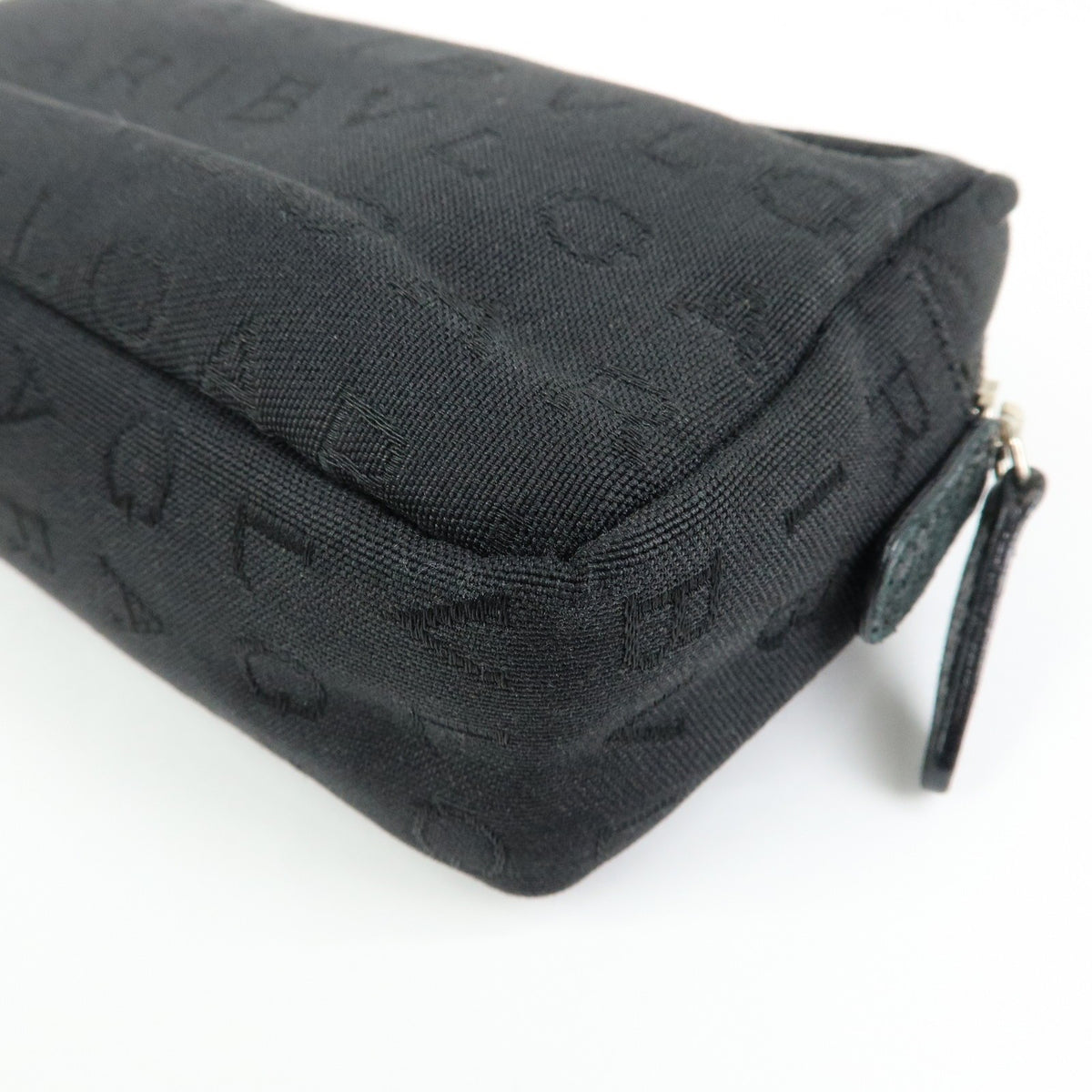Bvlgari Pouch Canvas, Black, Canvas, Clutch