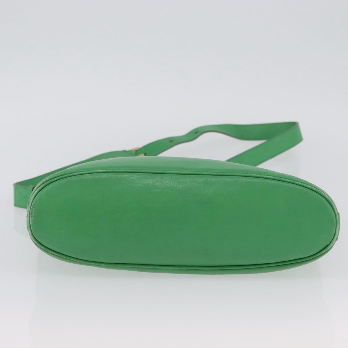 Celine Vintage Leather, Green, Leather, Shoulder Bag