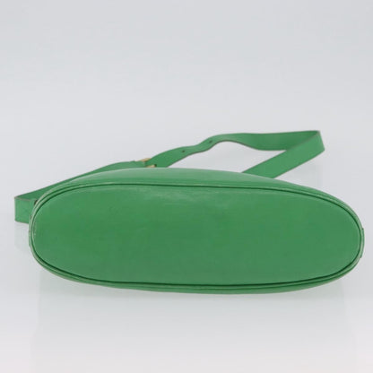 Celine Vintage Leather, Green, Leather, Shoulder Bag