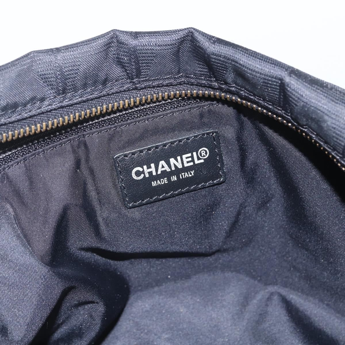 Chanel Travel Line Boston Nylon, Black, Nylon, Travel Bag