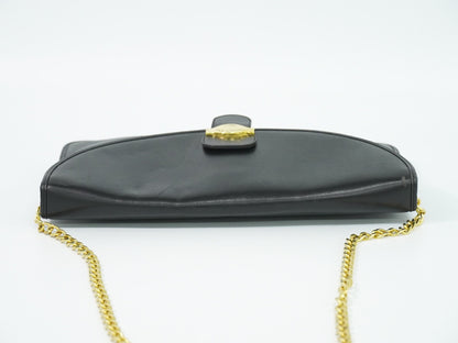 Christian Dior Shoulder Leather, Black, Leather, Shoulder Bag