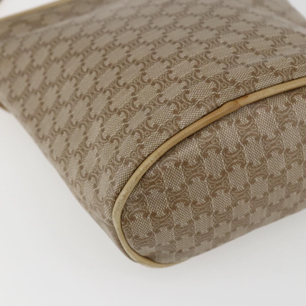 Celine Vintage Macadam Canvas, Beige, Canvas, Shoulder Bag