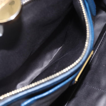 Miu Miu Vintage Leather, Blue, Leather, Tote Bag
