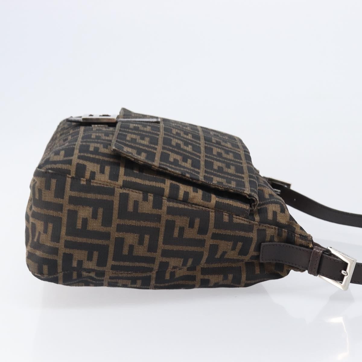 Fendi Logo Zucca Zucca, Brown, Canvas, Shoulder Bag