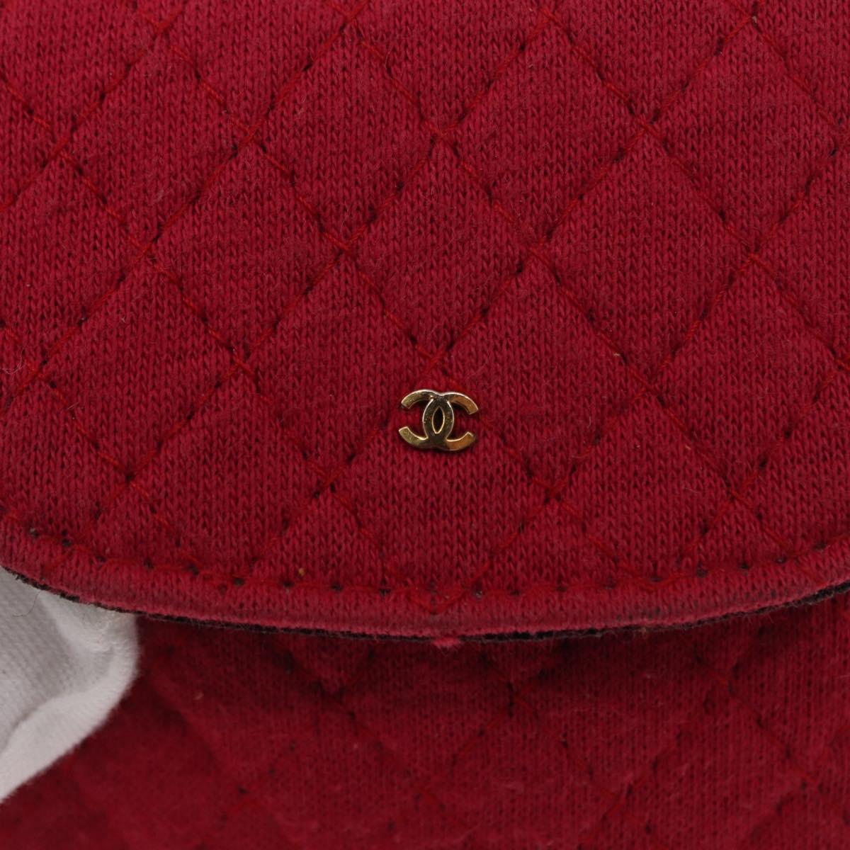 Chanel Vintage Chain Pocket Clutch Cotton, PINK, COTTON, Clutche & pouche