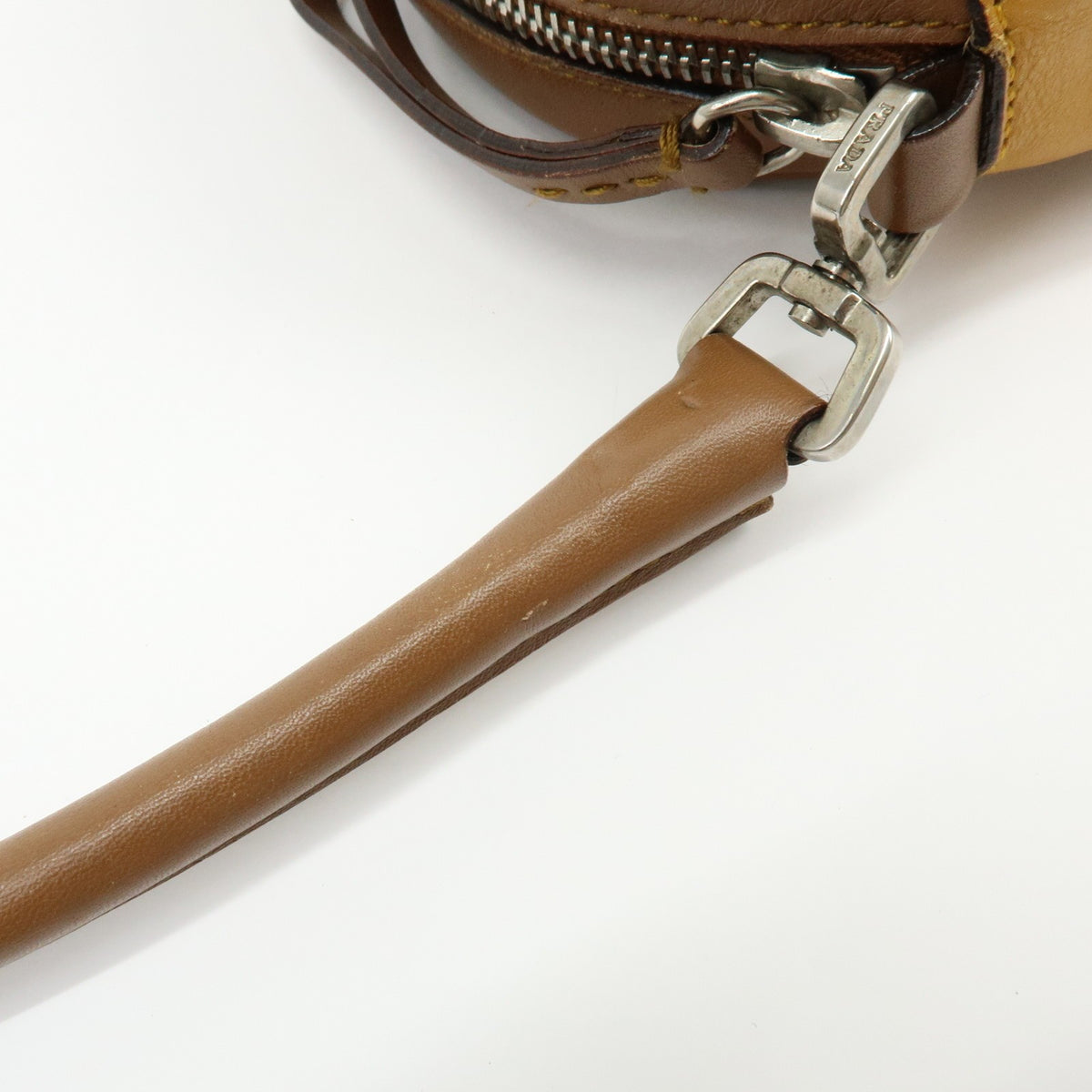 Prada Shoulder Leather, Yellow, Leather, Shoulder Bag