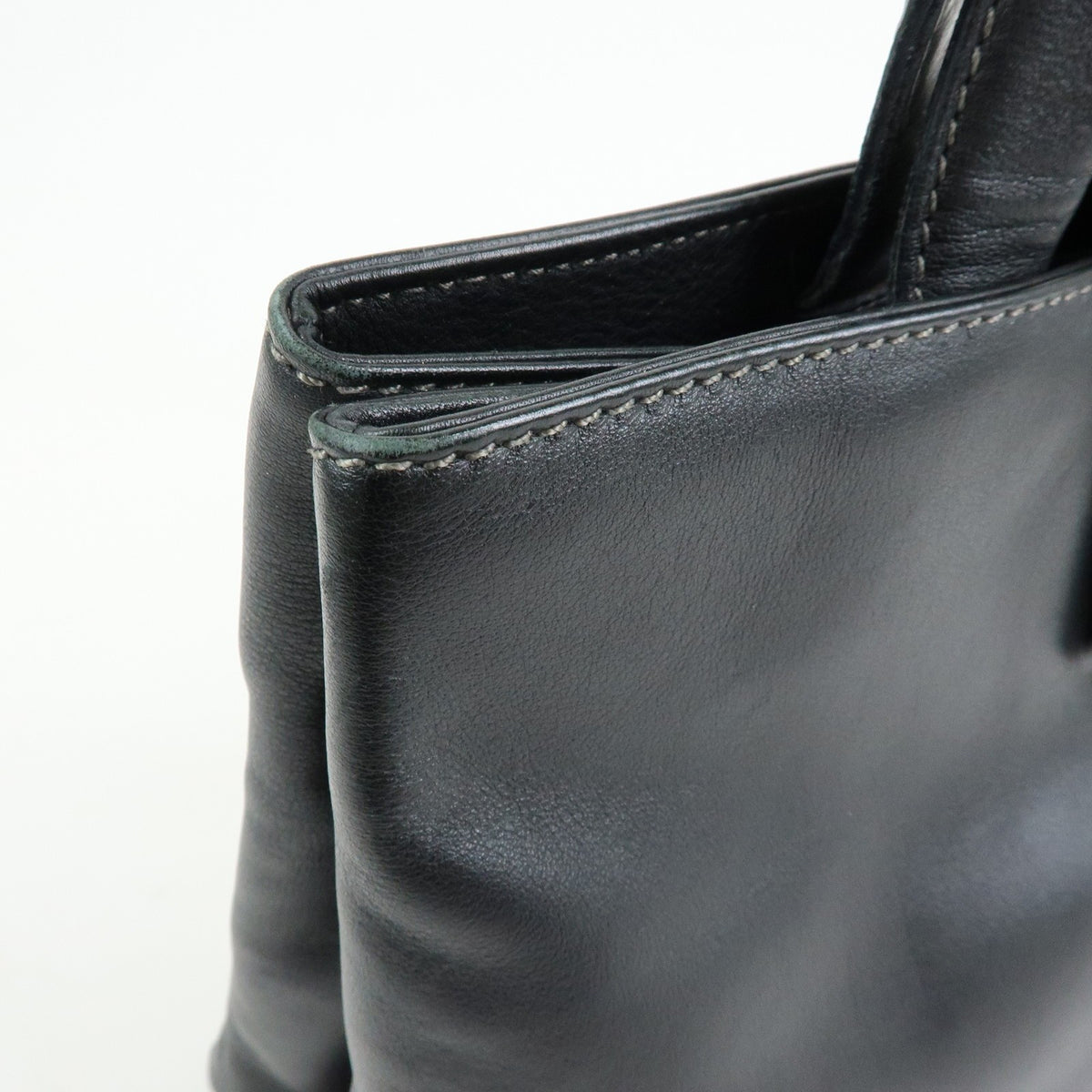 Bvlgari Tote Leather, Black, Leather, Tote Bag