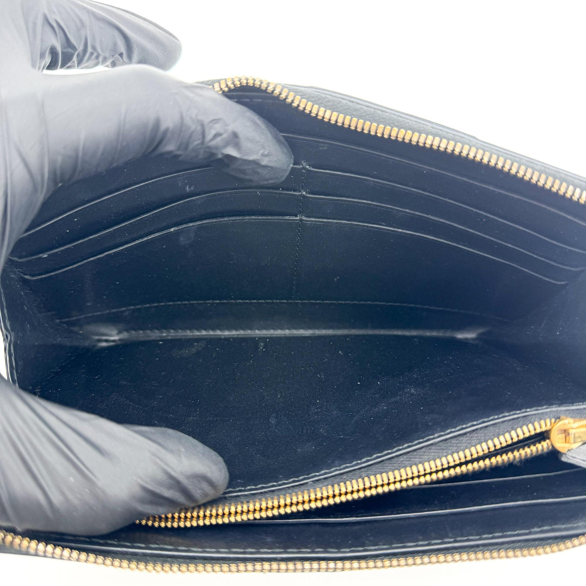 Bottega Veneta Zip Around Intrecciato Nappa, Black, Leather, Wallet