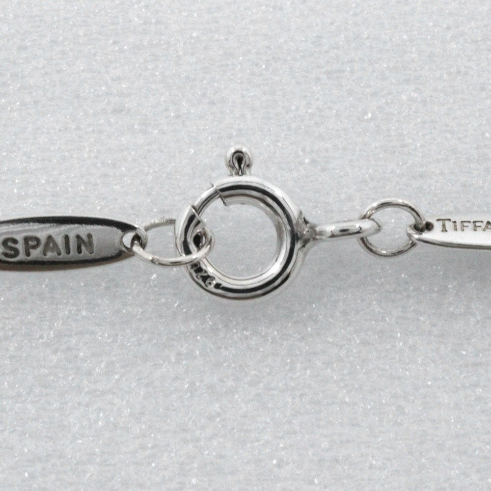 Tiffany & Co. Elsa Peretti Open Heart Pendant Sterling Silver with Diamond, Silver, Silver, Necklace