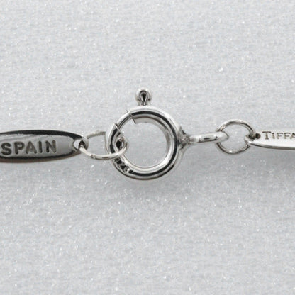 Tiffany & Co. Elsa Peretti Open Heart Pendant Sterling Silver with Diamond, Silver, Silver, Necklace