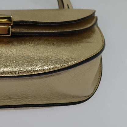 Chloe Georgia Leather, Gold, Leather, Shoulder Bag