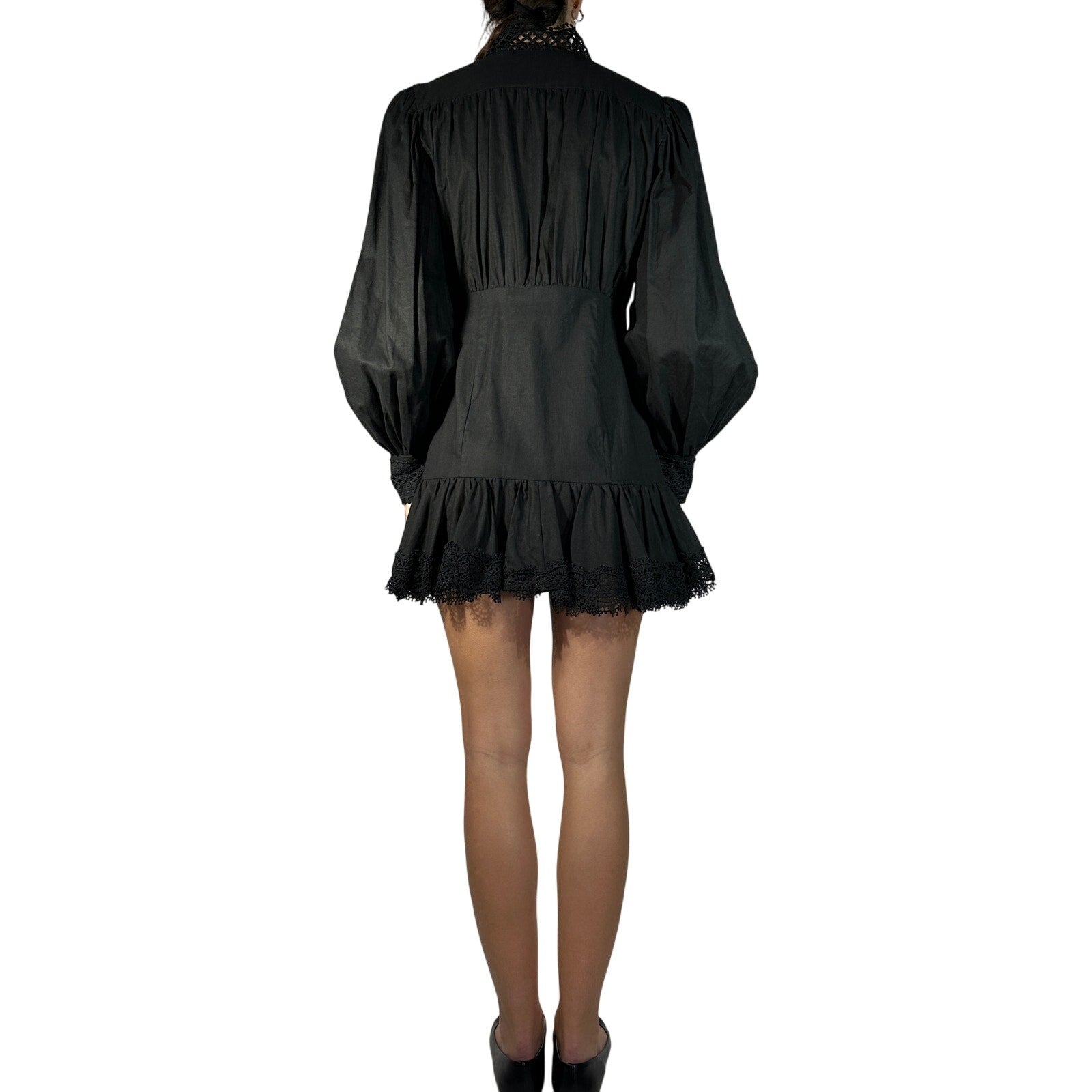 NWT WEILI ZHENG Mockneck Linen Dress