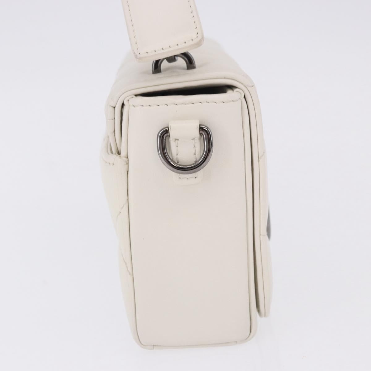 Christian Dior Caro Leather, White, Leather, Handbag